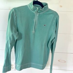 Vineyard Vines Kid's Teal Zip-Up Sweater